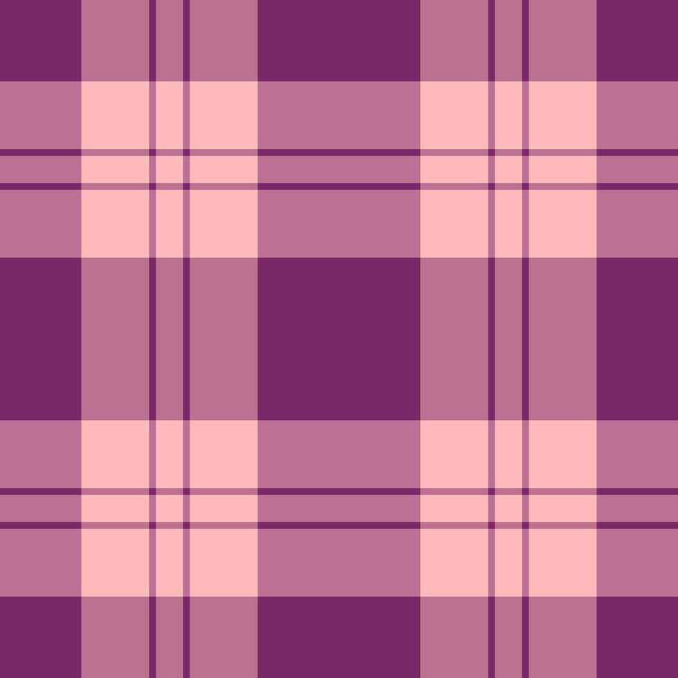 Elegant pink and purple plaid pattern. Perfect for textile design, fashion, website backgrounds, or any project needing a sophisticated, textured look. Seamless repeat for versatility. vector