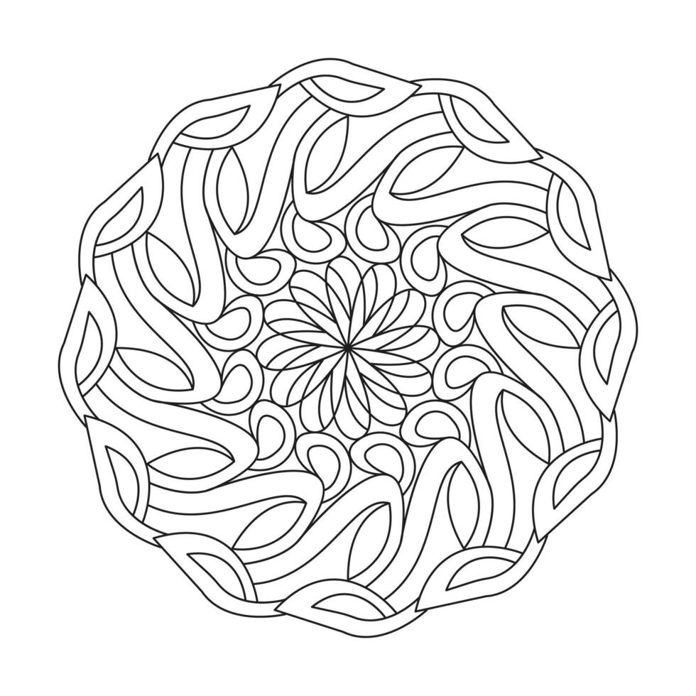 Mandala with floral pattern design vector