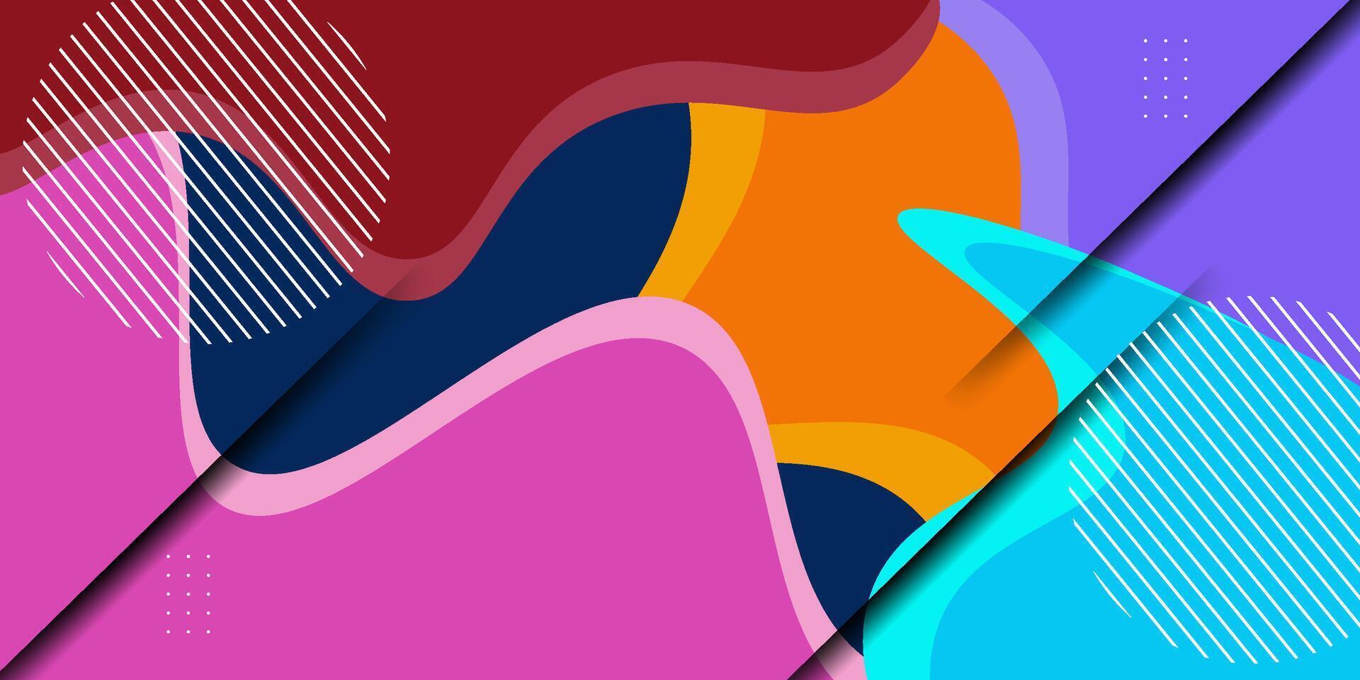 Abstract wave 3D background. Colorful art design. Simple and modern with overlapping layered 3D geometric concept. Eps10 vector