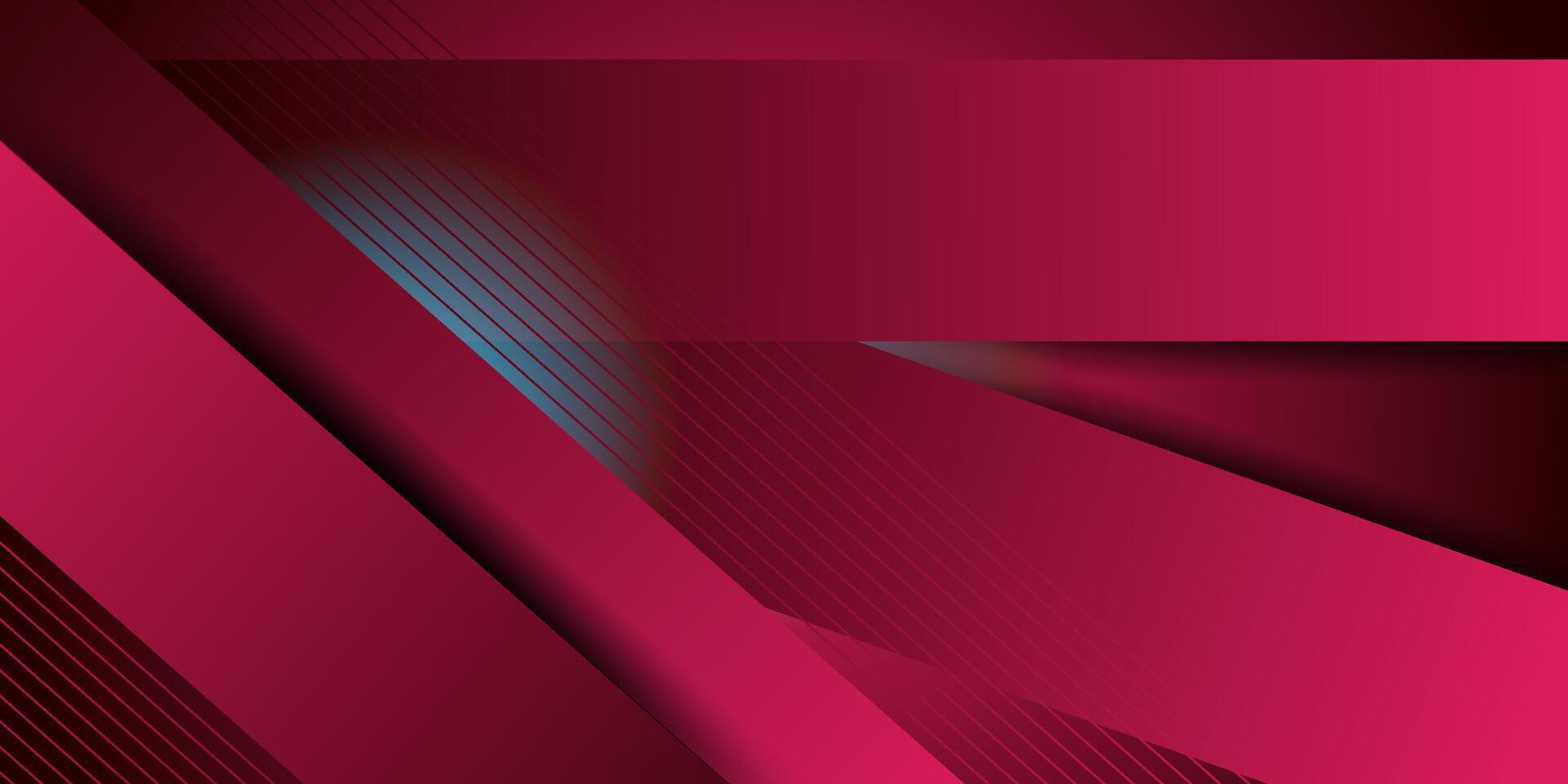 Abstract pink dynamic gradient illustration background with 3d look and simple line pattern and rectangle elements. Cool and luxury design. Eps10 vector