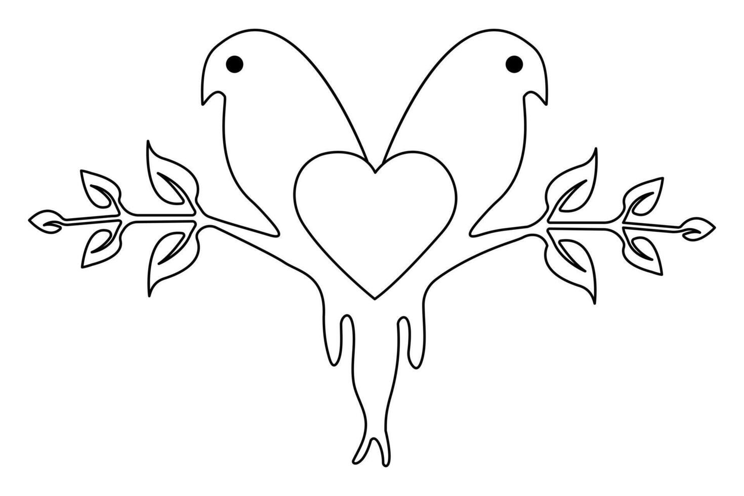 Holding heart shape with hands continuous one line drawing of outline editable stroke vector