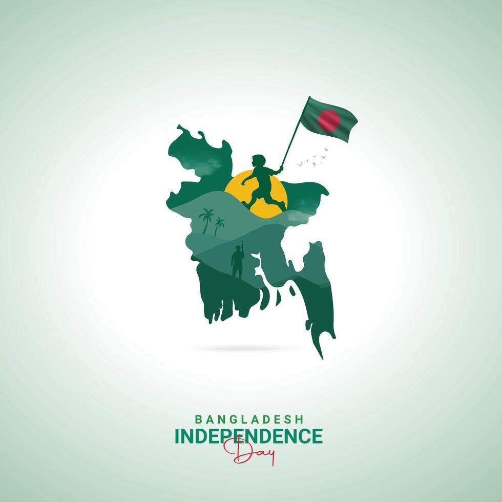 Happy Independence Day of Bangladesh Design Template Background vector