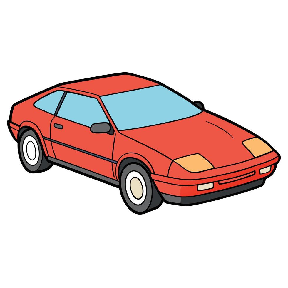 Car Illustration with Sharp and Elegant Features vector