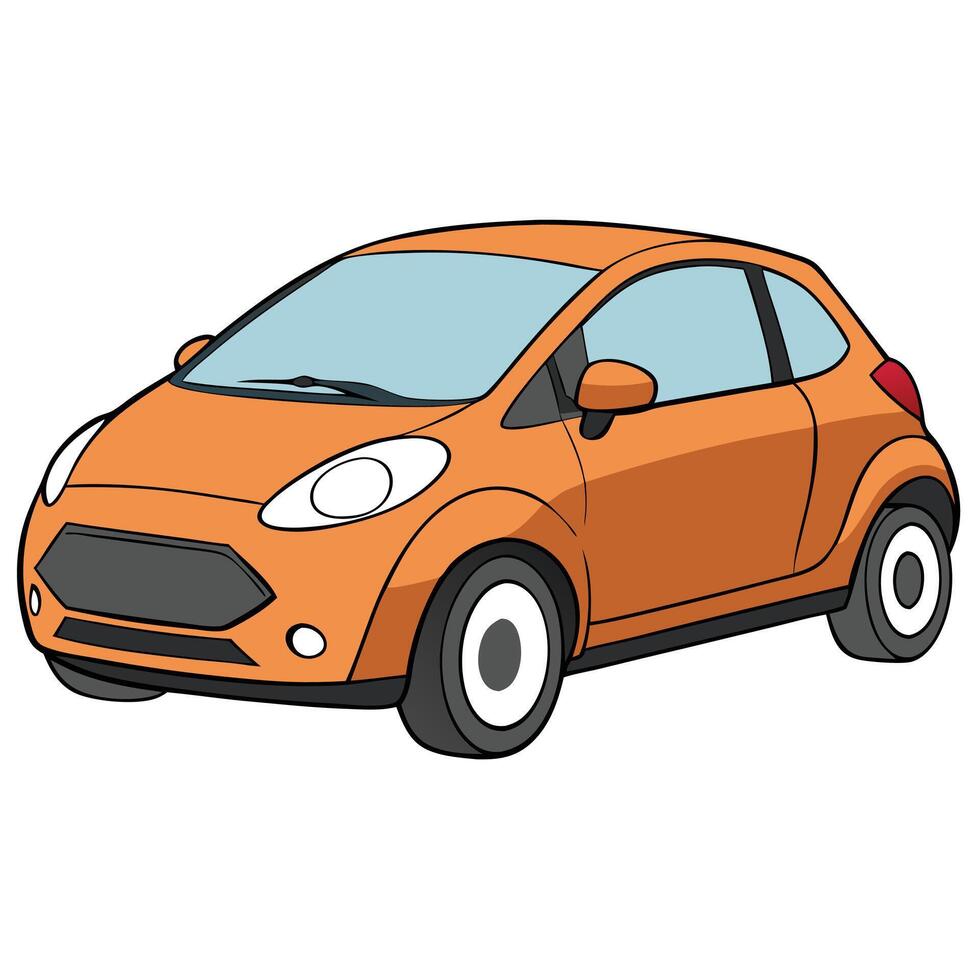 Car Illustration with Sleek Modern Aesthetics vector