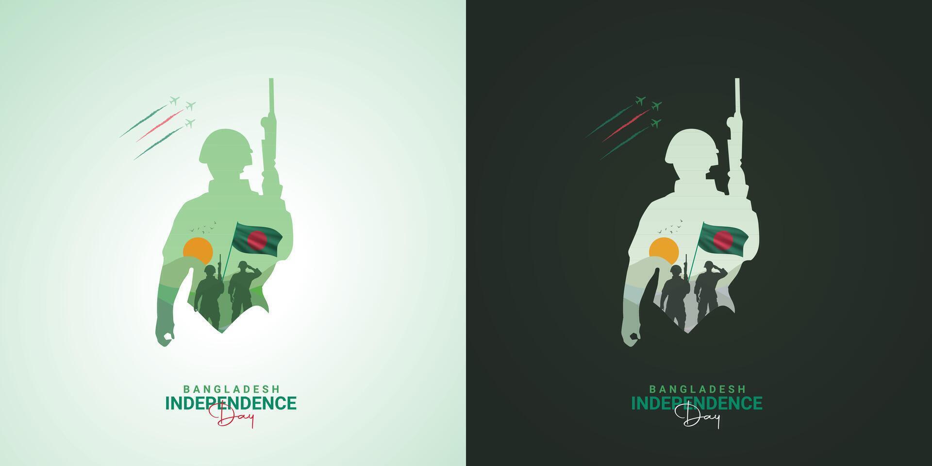 festive illustration of independence day in Bangladesh celebration on 26 March. design elements of the national day. vector