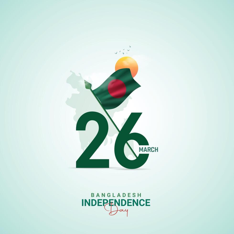 26 March, Independence Day Bangladesh, Bangladesh independence, freedom, illustration Pro vector