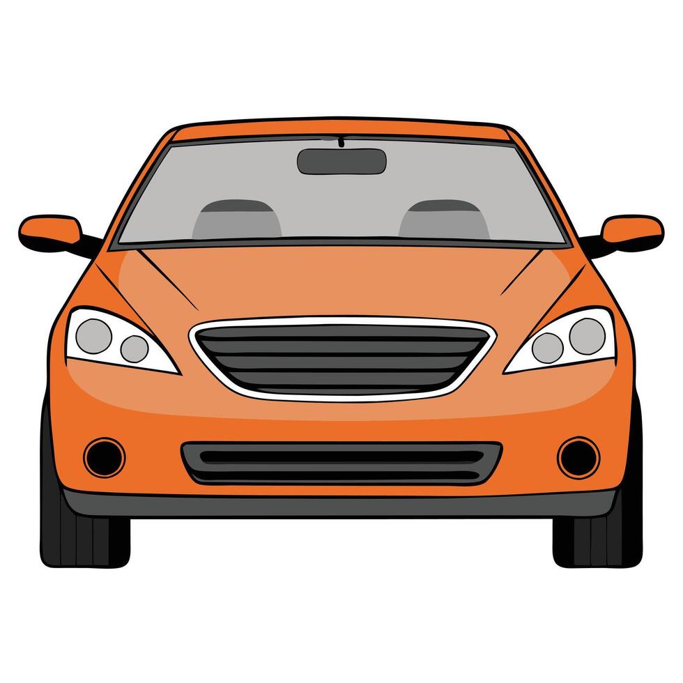 Car Illustration in Minimalist Flat Style vector