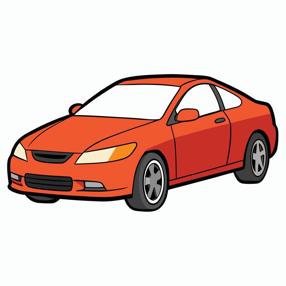 Car Illustration with a Focus on Sleek Aerodynamic Design vector