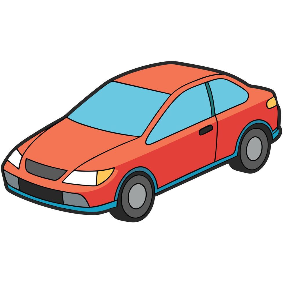 Isometric Car Illustration with Modern Styling vector