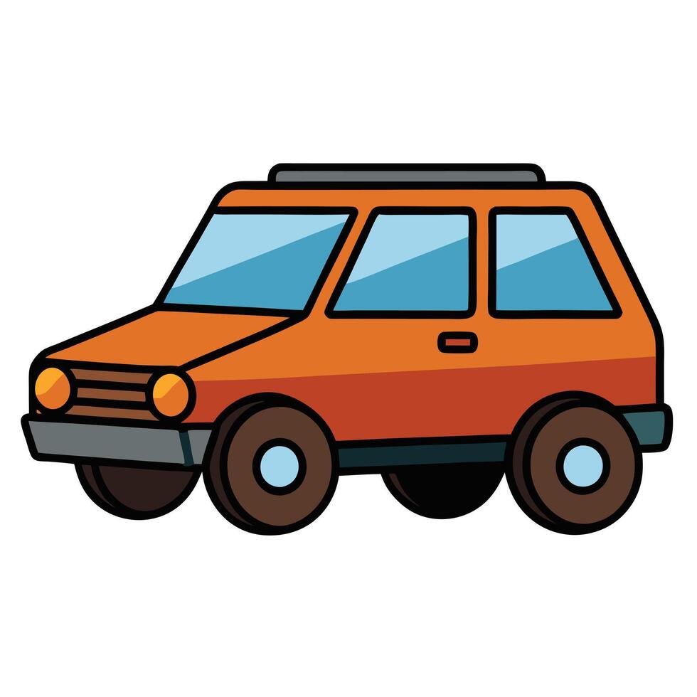 Car Illustration with Bold Geometric Patterns vector