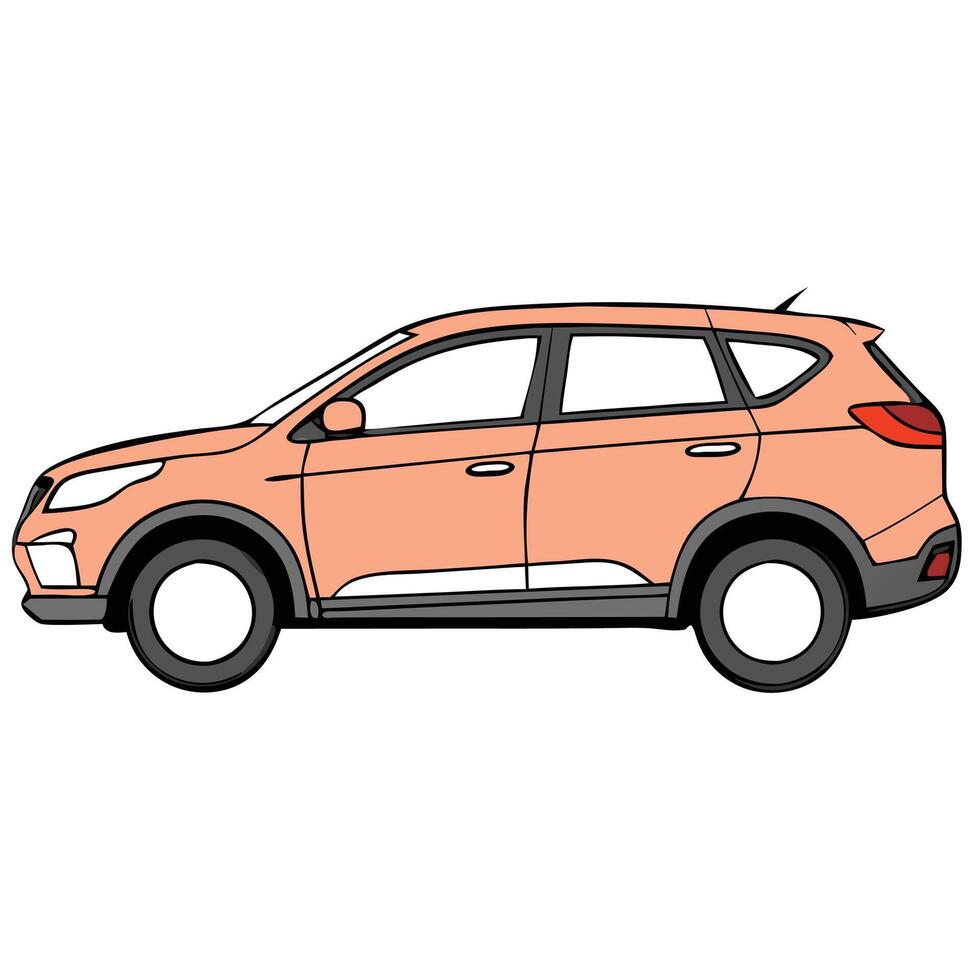 Car Illustration Featuring an Urban Hatchback Design vector