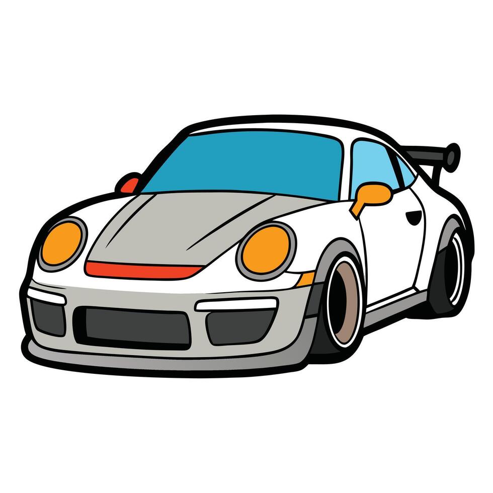 Modern Car Silhouette vector