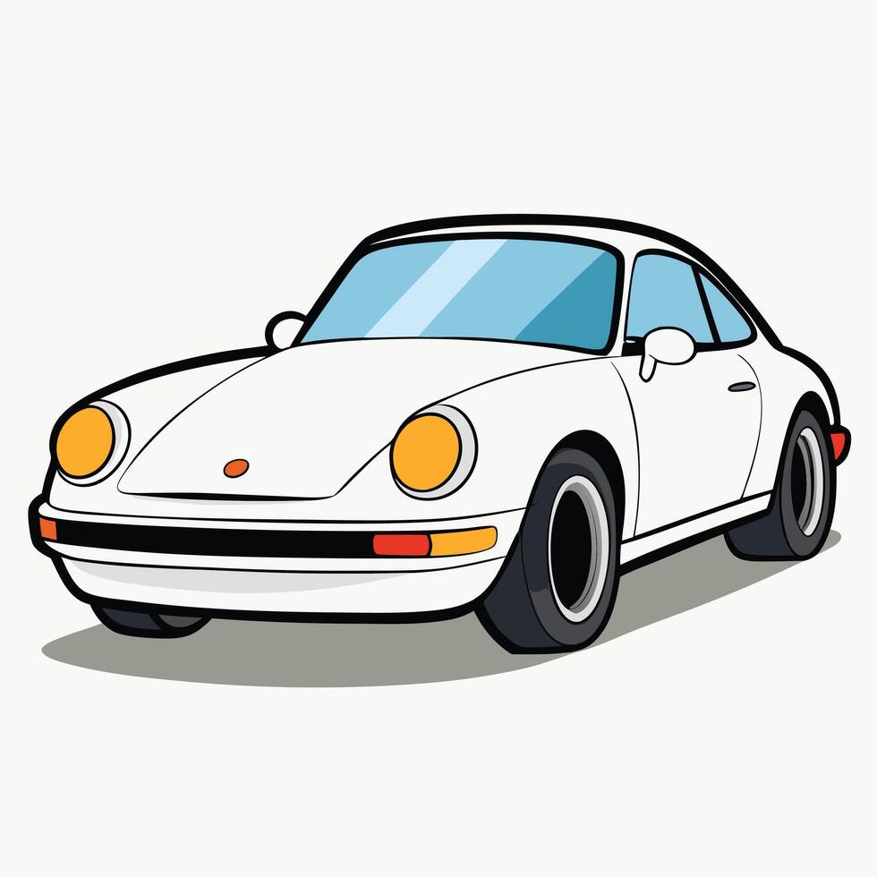 Realistic Car Illustration for Automotive Manuals vector