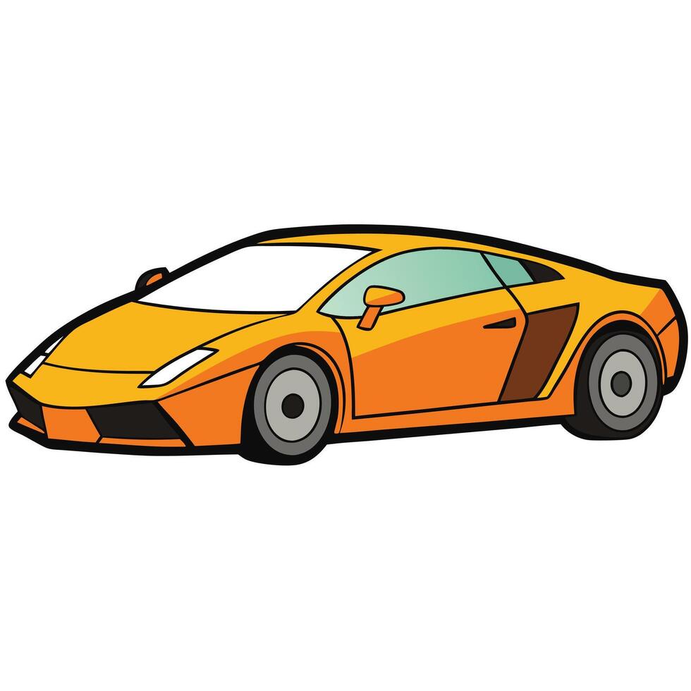 High-Performance Car Illustration with Sleek Lines vector