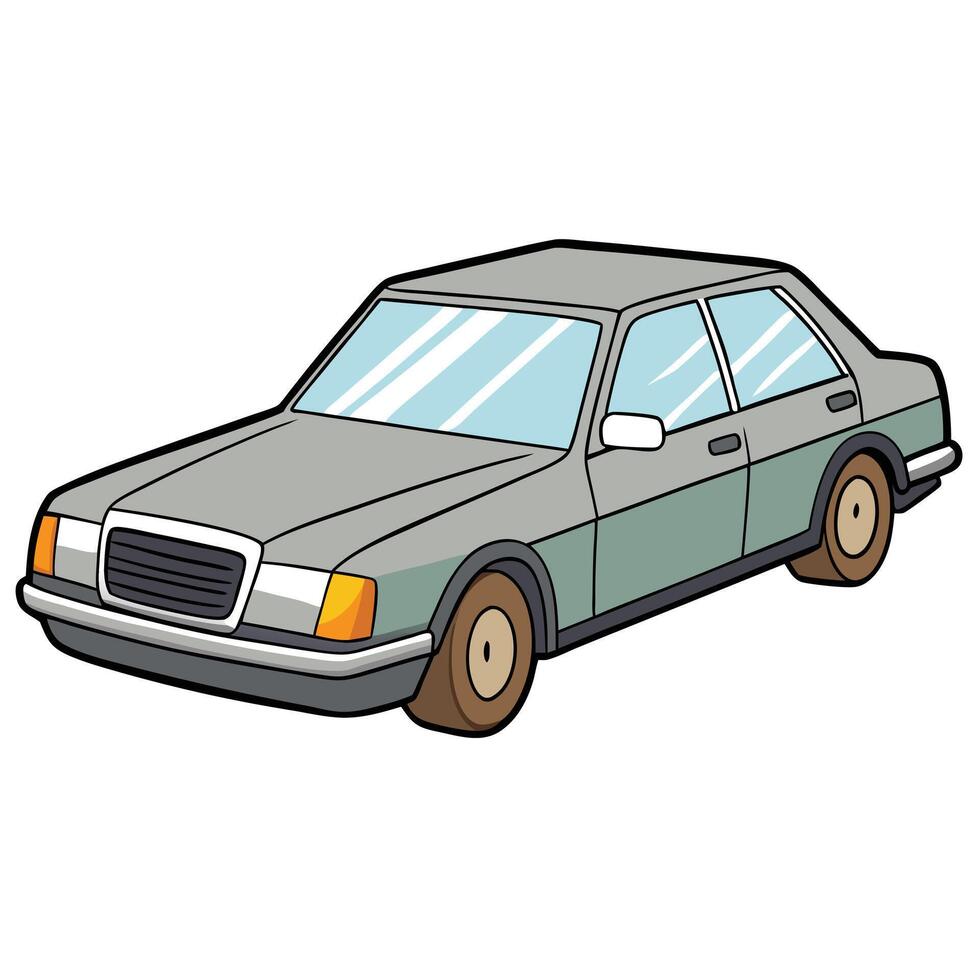 Stylized Car Illustration for Infographics and Presentations vector