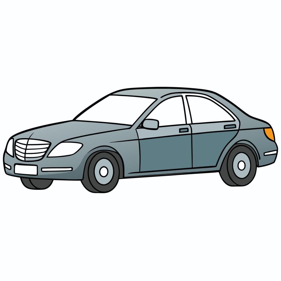 Futuristic Electric Vehicle Car Illustration for Digital Media vector