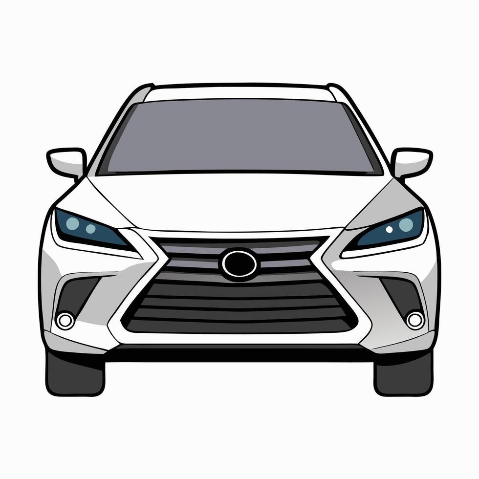 Car Illustration with Minimalist and Sleek Styling vector