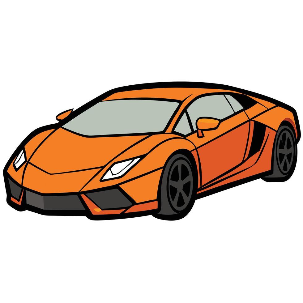 Compact Hatchback Car Illustration on a White Background vector