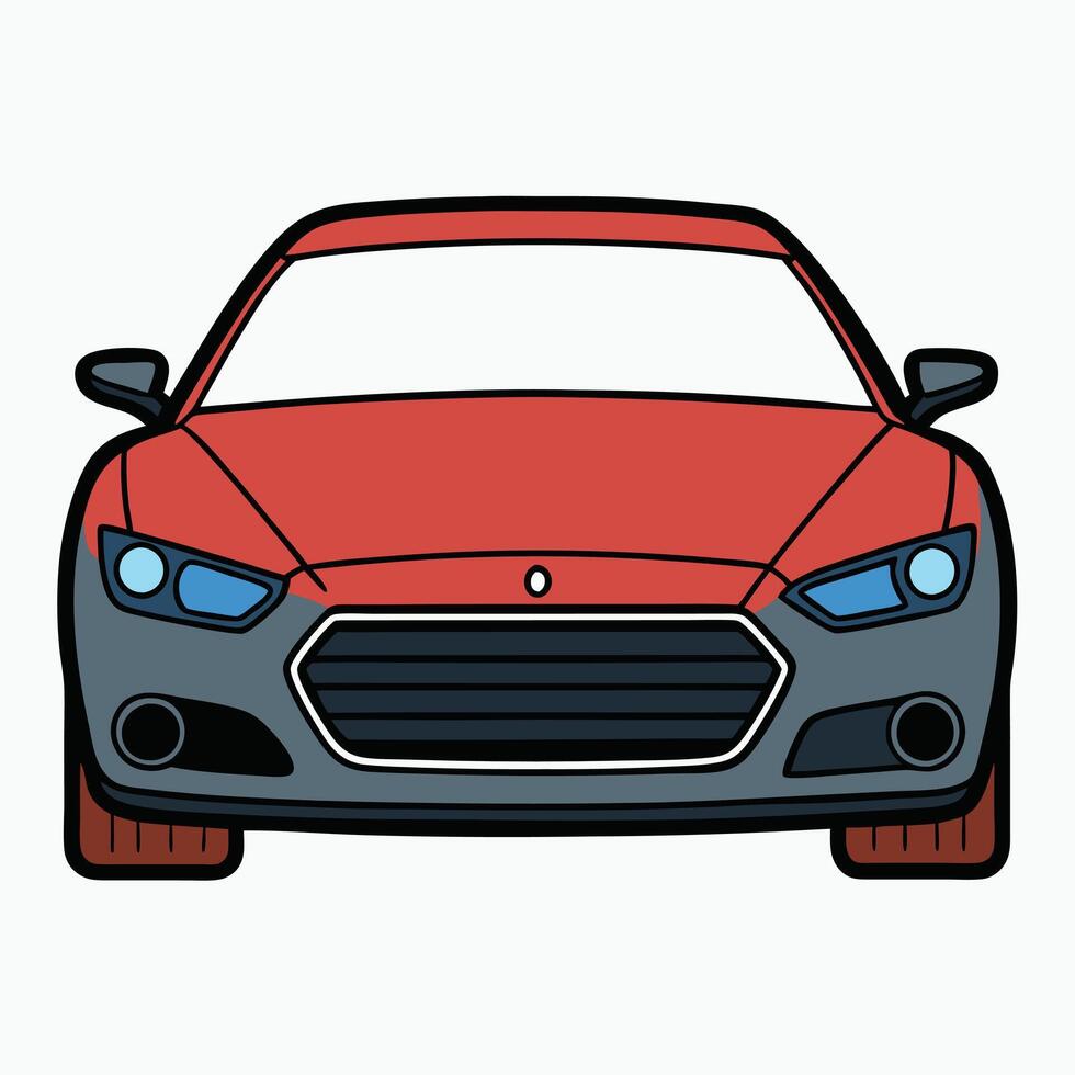 Car Illustration Highlighting a Compact City Vehicle vector
