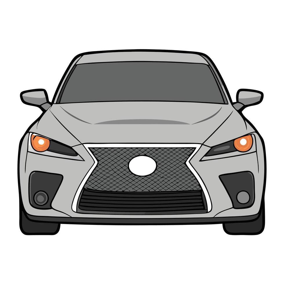 Geometric Car Illustration with Clean and Precise Lines vector