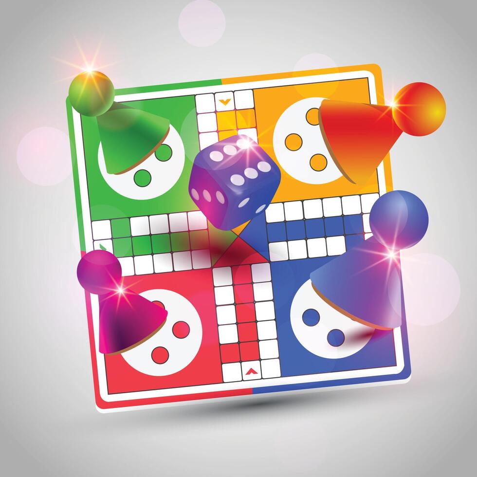Ludo Dashboard Engaging Dice Illustration for Design vector