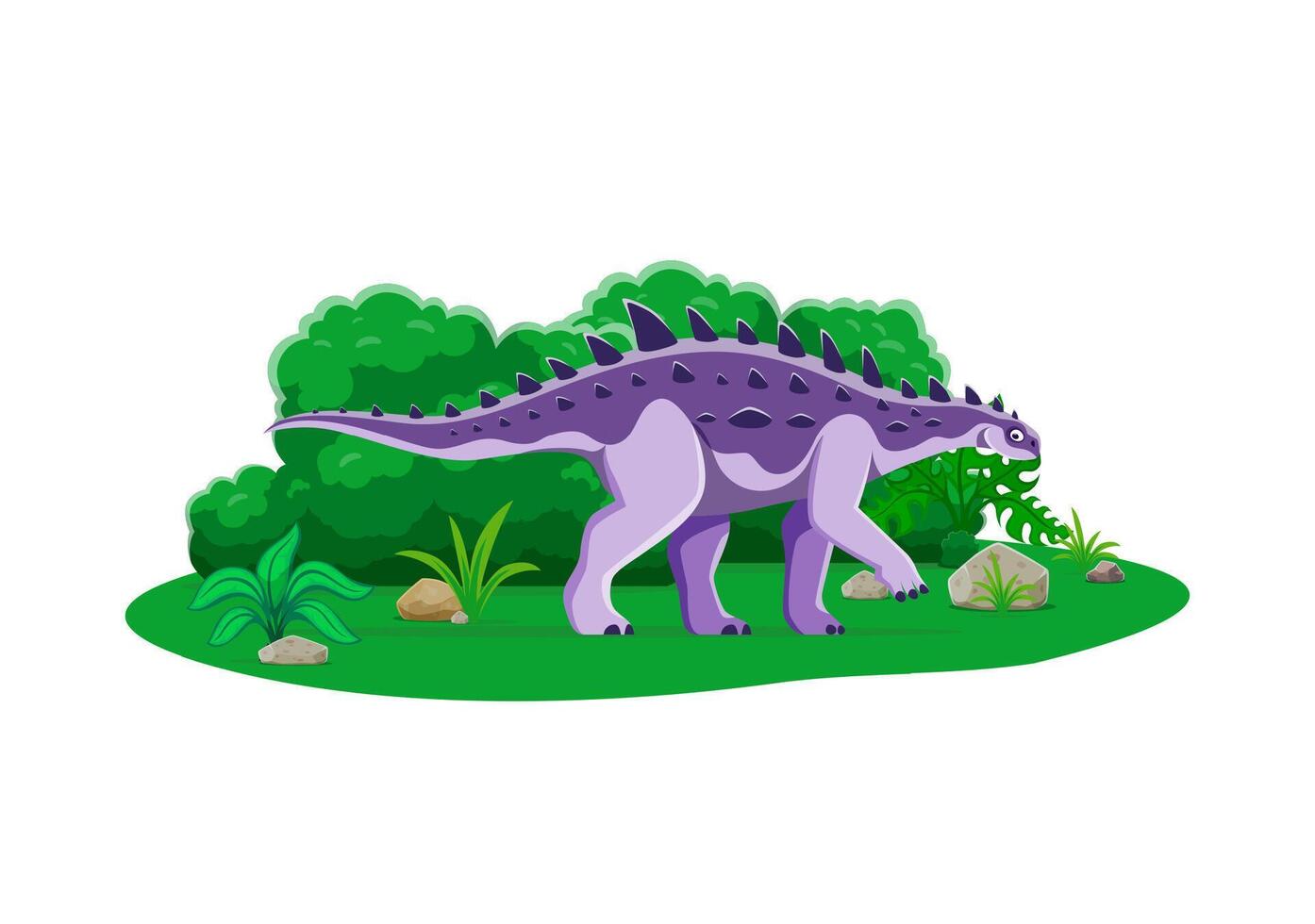 Struthiosaurus prehistoric dino cartoon character vector