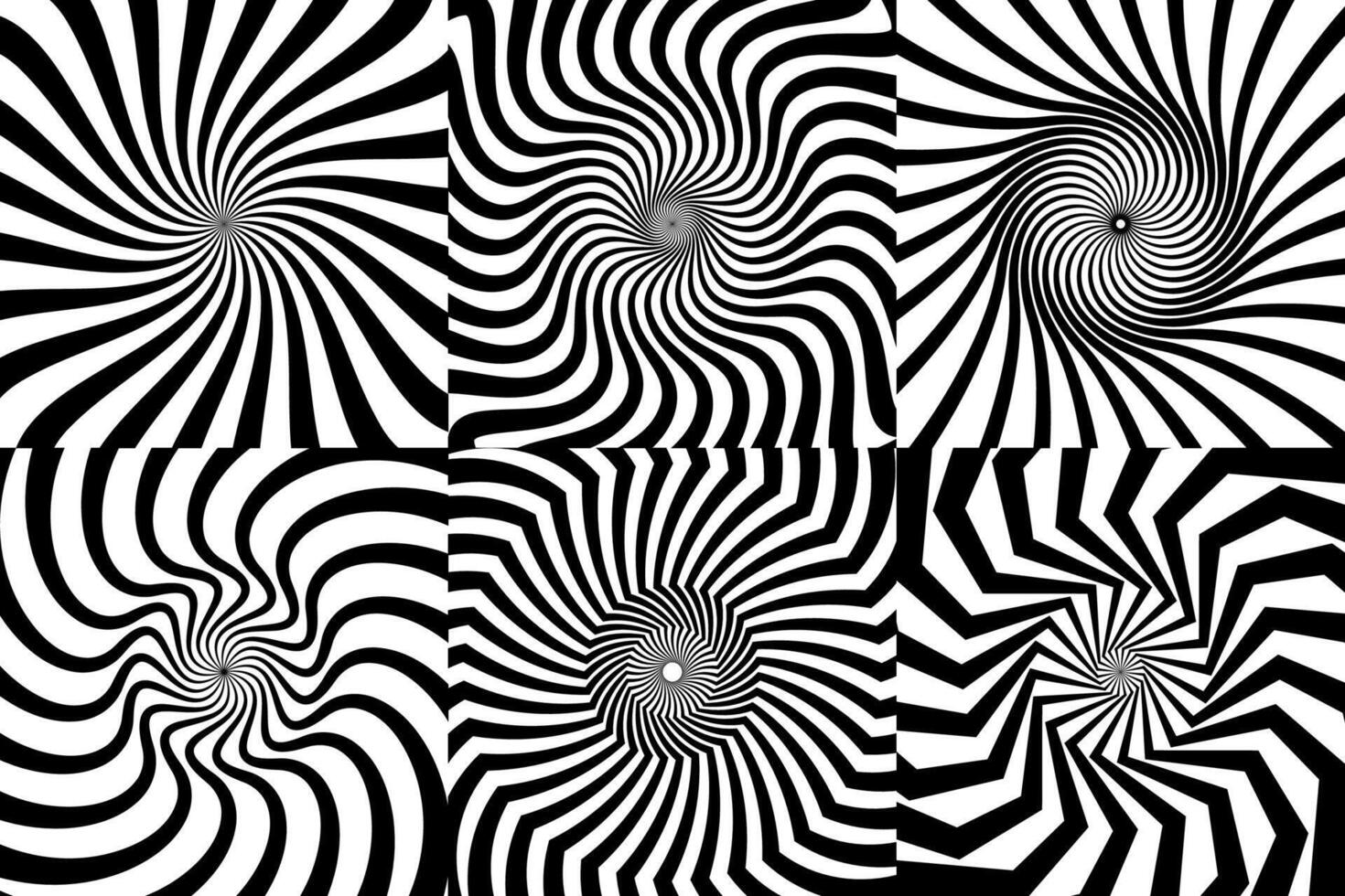 Psychedelic hypnotic spiral pattern backgrounds vector