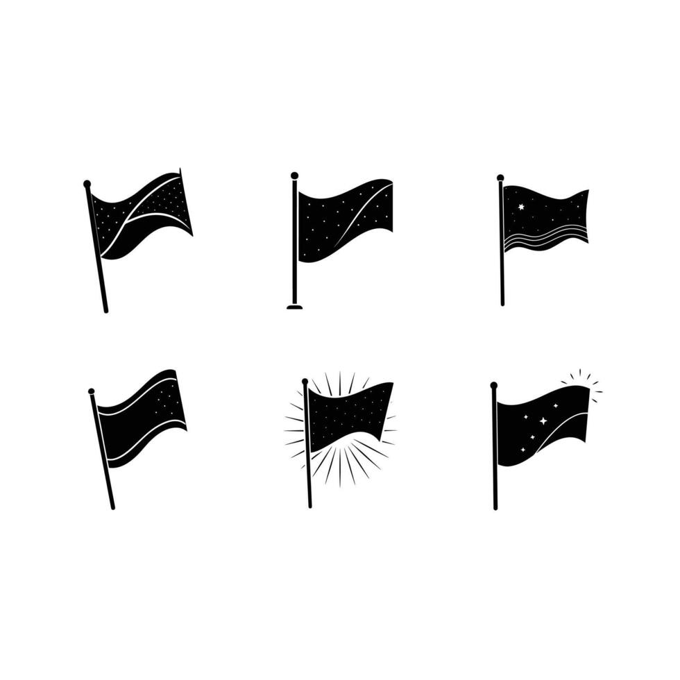 Success Flag and Linocut Silhouette Design vector