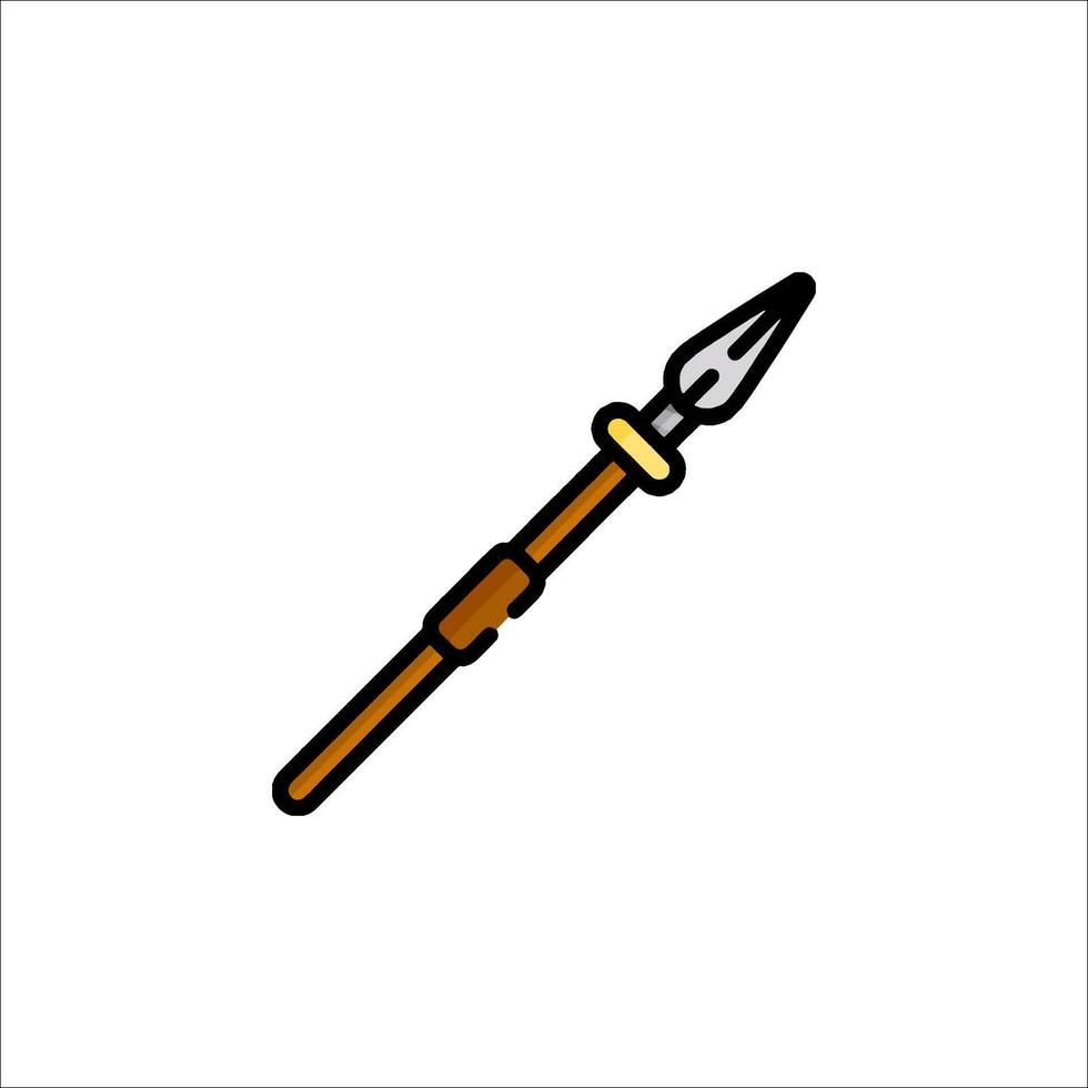 A small wooden spear icon on a white background vector