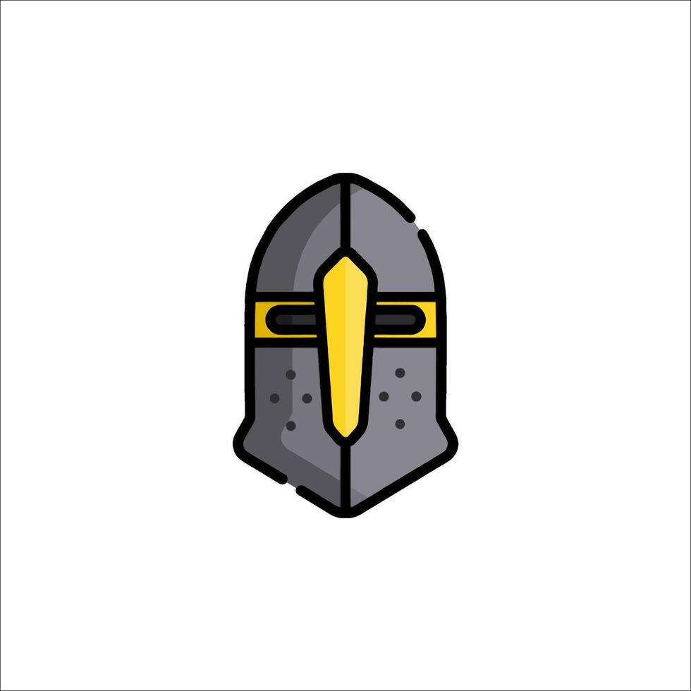 A knight helmet icon in a flat style vector