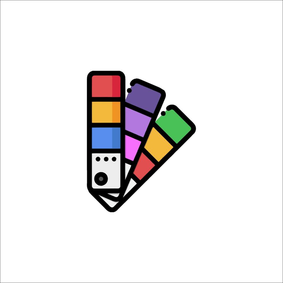 Colorful pencils icon on white background vector