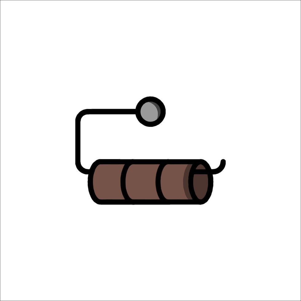 A black and white icon of a roll of paper vector