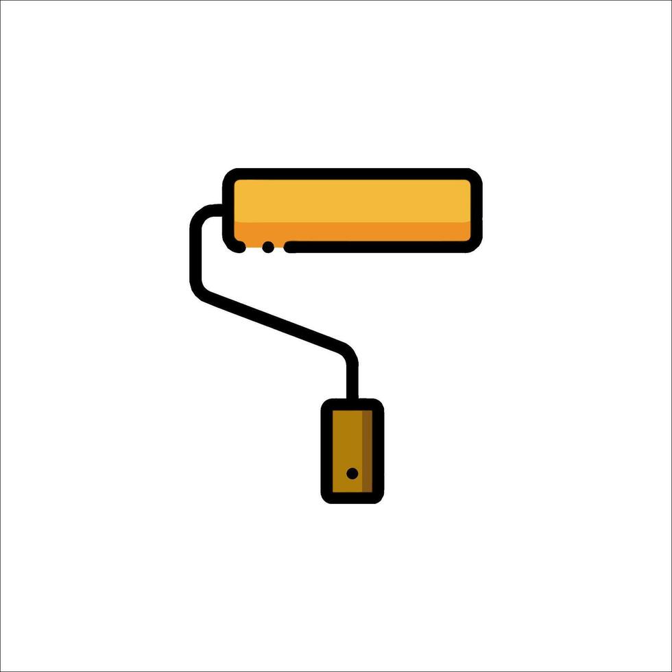 A paint roller icon on a white background vector