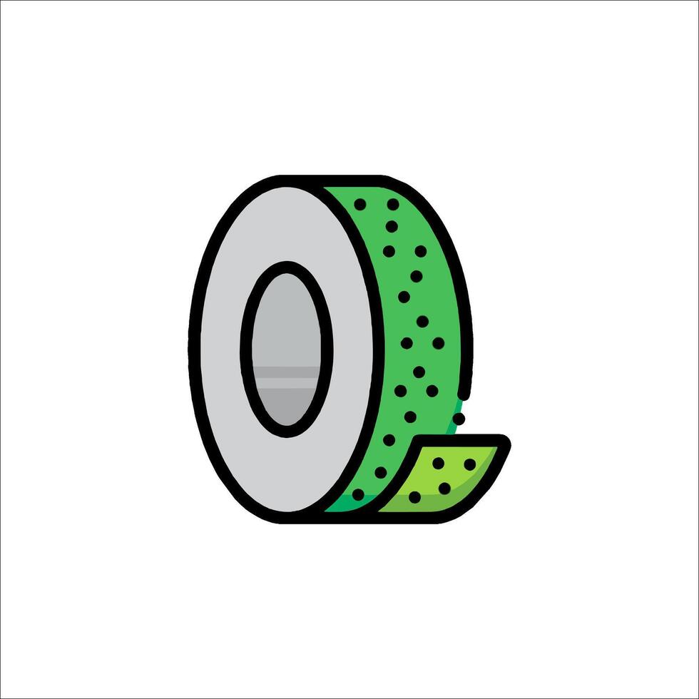 A green and black tape with polka dots vector