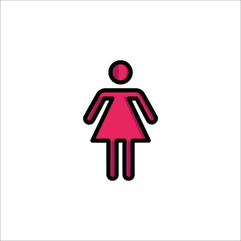 A woman's silhouette icon on a white background vector