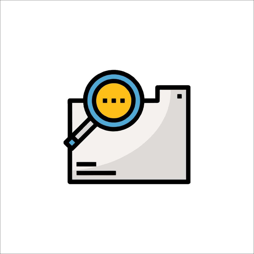 A magnifying icon with a magnifying glass vector