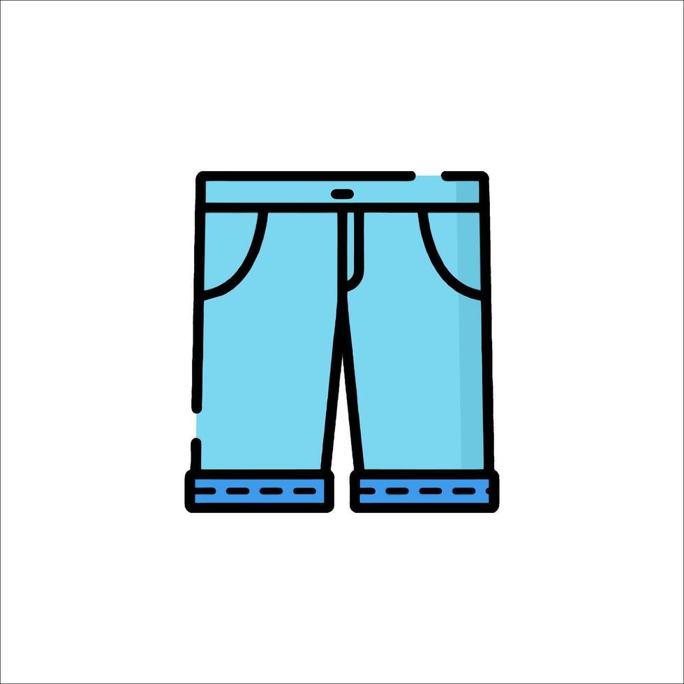 A pair of blue jeans on a white background vector