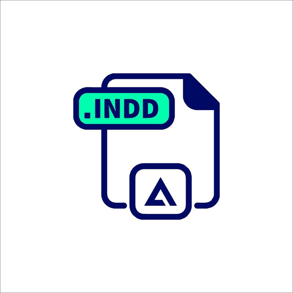 The icon for an indd file vector