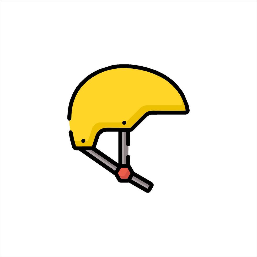 A yellow helmet icon on a white background vector
