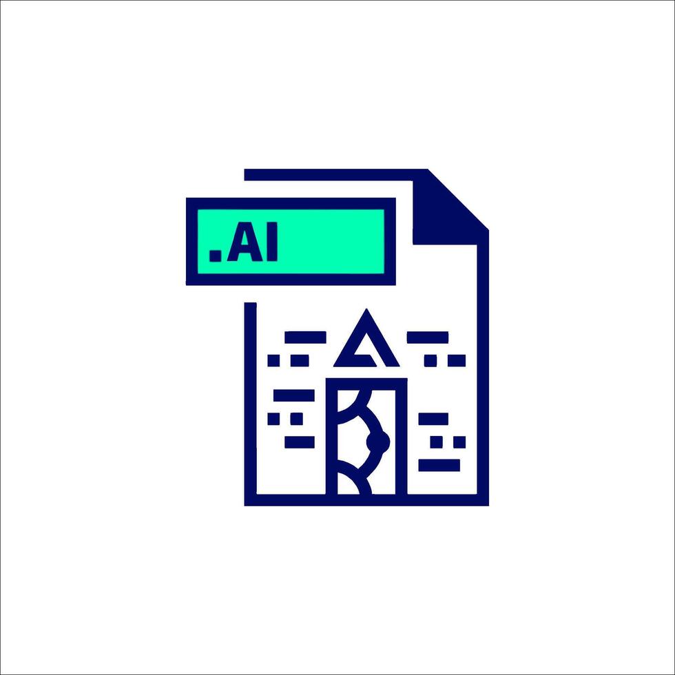 Ai icon illustration vector