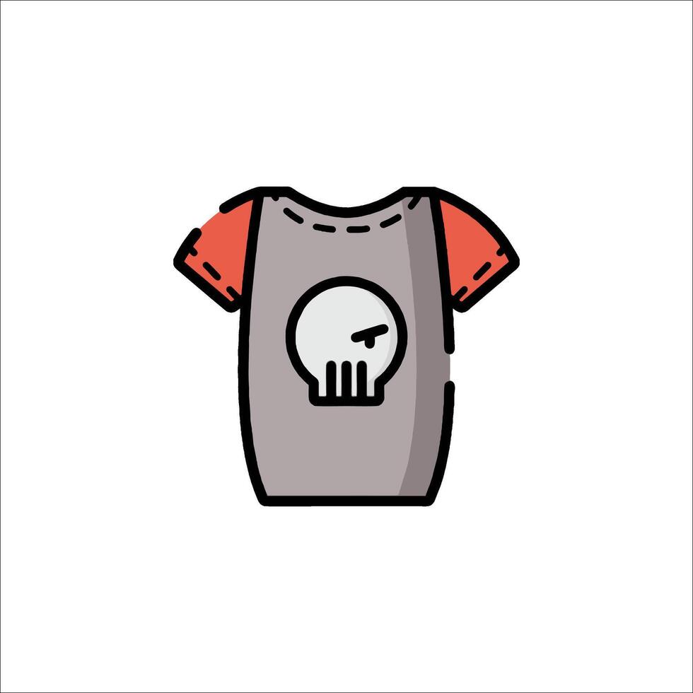 A t - shirt with a skull on it vector