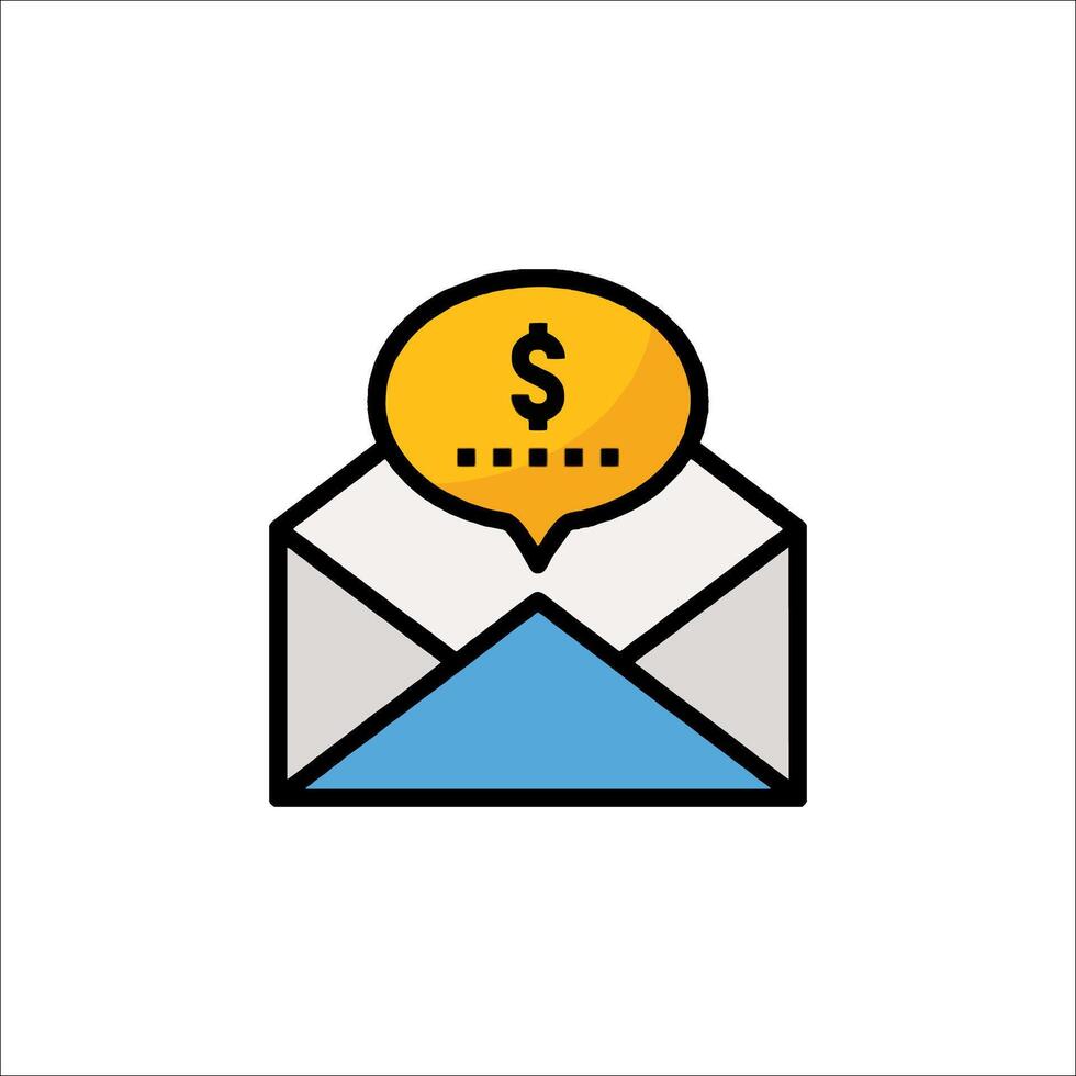 Email envelope icon illustration vector