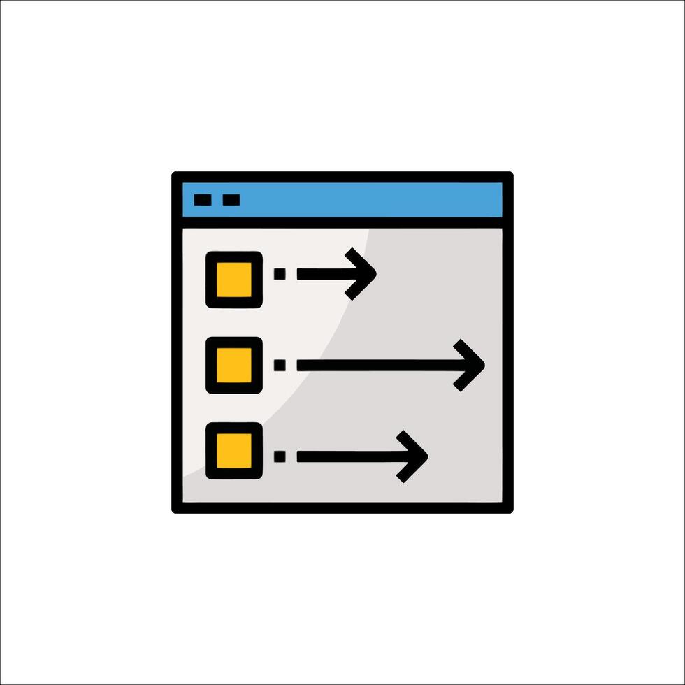 A computer screen with a checkbox icon vector