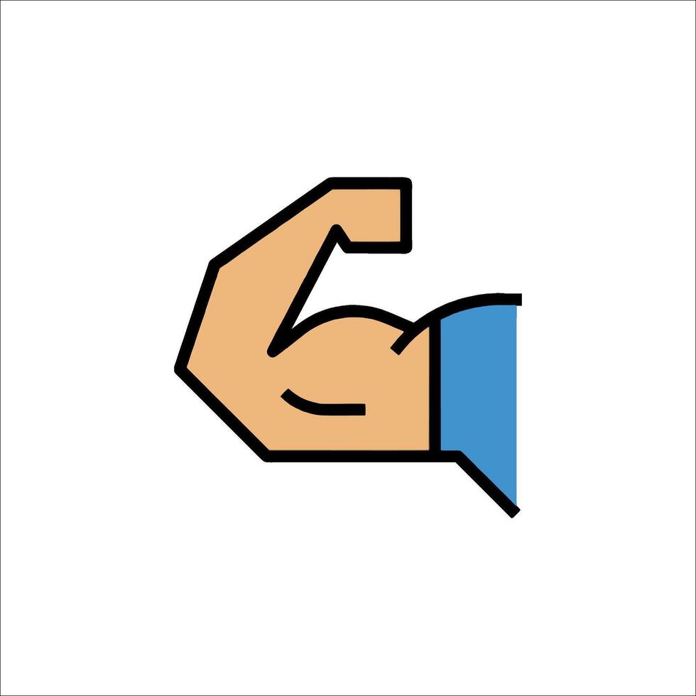 A hand holding a fist icon on a white background vector