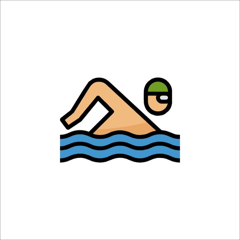 Swimming icon illustration vector