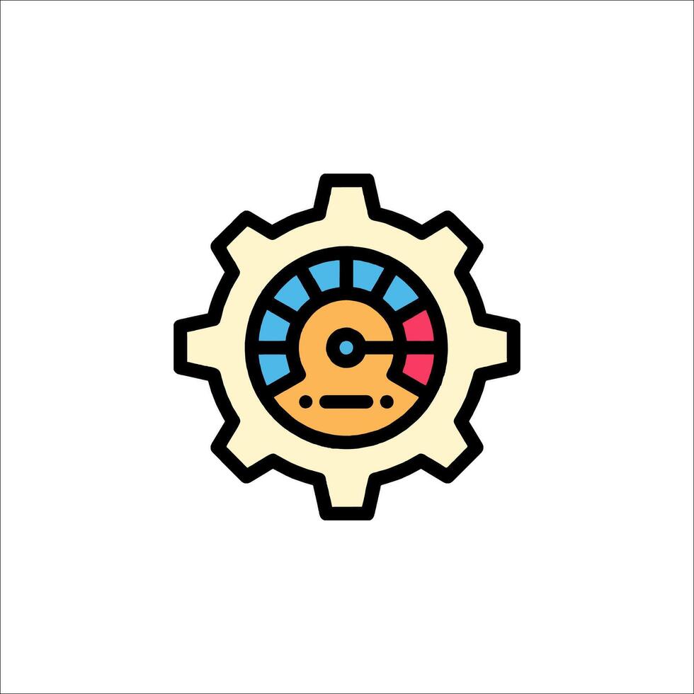 A gearwheel with a clock on it vector