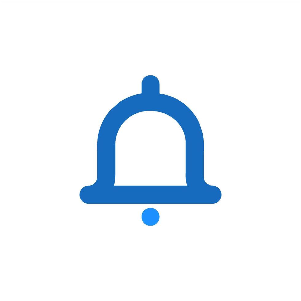 A blue bell icon on a white background vector