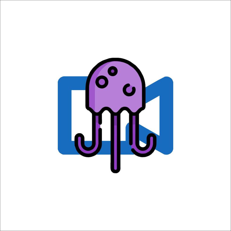 Jellyfish icon for a website vector