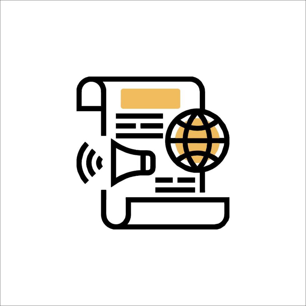 News paper icon vector