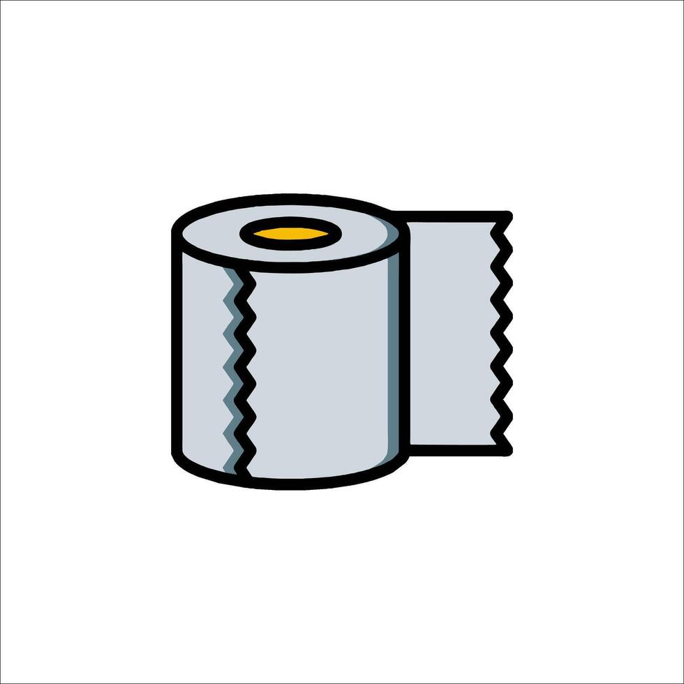 A roll of toilet paper icon on a white background vector